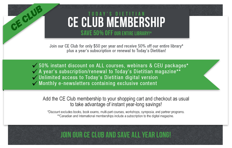 Join our CE Club and save!