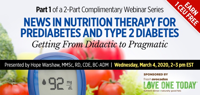 News in Nutrition therapy for prediabetes and type 2 diabetes