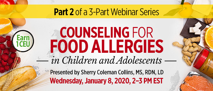 Webinar on food allergies in children and adolescents