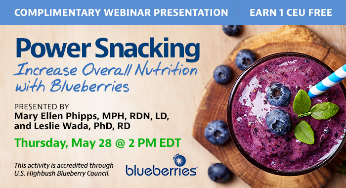 Webinar Sponsored by US Highbush Blueberries