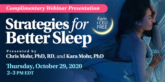 Webinar on Strategies for Better Sleep