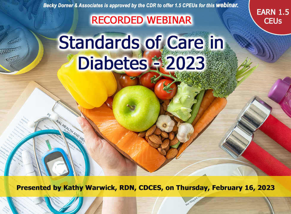 Recorded Webinar Standards of Care in Diabetes 2023 Second Century